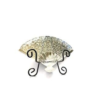 Unmarked | Dining | Fenton Glass Fan Shaped Vanity Tray 5x7 Daisy ...